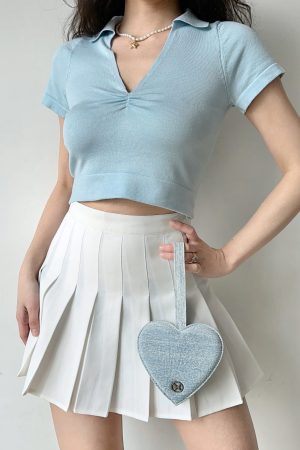 Versatile V-Neck Short Sleeve Knitted T-Shirt for Women - Simple Slim Fit Top in European and American Style, Perfect for Everyday Wear