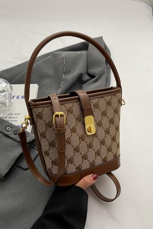 Versatile Women's Color-Blocking Bucket Bag - 2025 Trendy Casual Crossbody Handbag with High-End Appeal