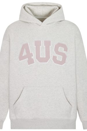 Vintage American Waffle Letter Logo Winter Fleece Loose Couple Hoodie - Retro Style, Cozy Unisex Sweatshirt