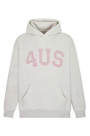 Vintage American Waffle Letter Logo Winter Fleece Loose Couple Hoodie - Retro Style, Cozy Unisex Sweatshirt