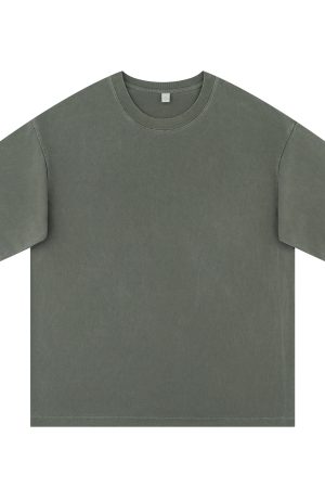 Vintage Distressed American Short Sleeve T-Shirt - Unisex Loose Fit, 90s Inspired Fashion, Retro Style, Casual Wear, 2025 Model