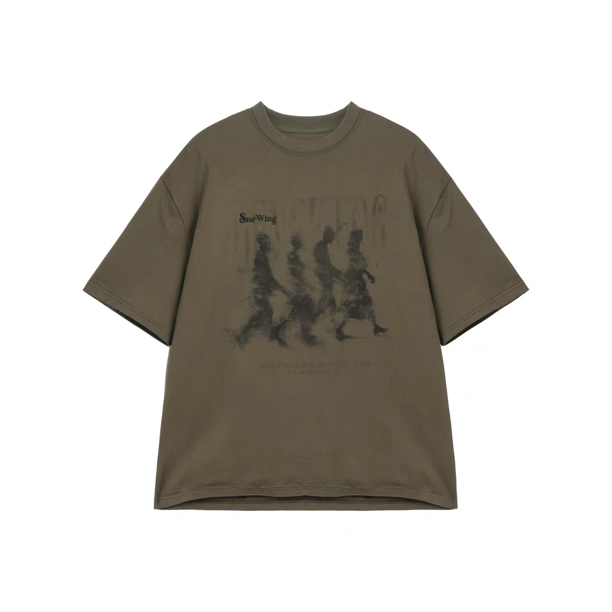 Vintage Distressed Blurry Portrait Print Short Sleeve Unisex Casual Streetwear T-Shirt for Summer, Retro 90s Style Vintage Distressed Blurry Portrait Print Short Sleeve Unisex Casual Streetwear T-Shirt for Summer, Retro 90s Style