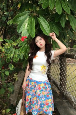 Vintage Floral Print Shoulder T-Shirt for Women - Spicy American Style, Slim Fit, Flattering Elastic Short Sleeves for Summer