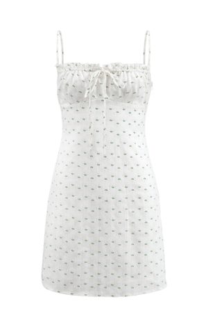 Vintage French Plaid Camisole Dress with Waist-Cinching Short Skirt - Chic Summer Style for a Feminine Look