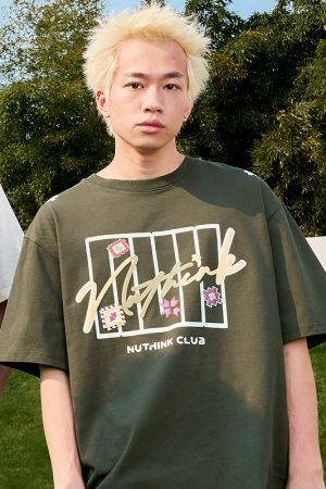 Vintage Heavyweight Short Sleeve T-Shirt with Dopamine Letter Print - Unisex American 90s Style for Men and Women