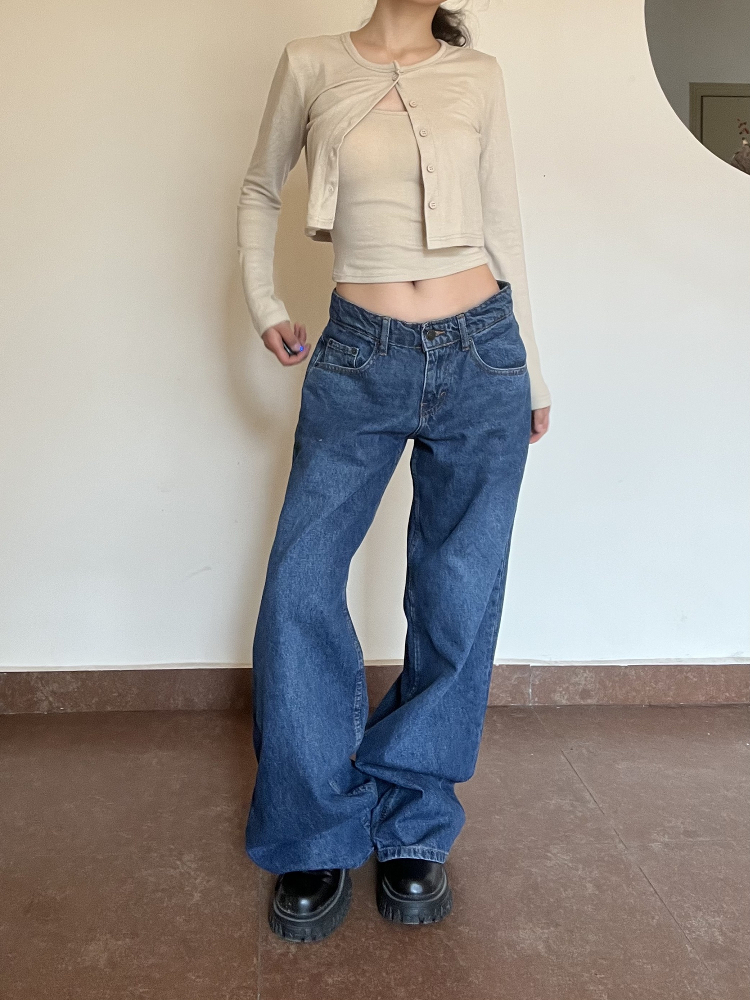 Vintage High-Quality Retro High-Rise Straight Loose-Fit Slimming Washed Denim Jeans for Women - Classic 90s Style Vintage High-Quality Retro High-Rise Straight Loose-Fit Slimming Washed Denim Jeans for Women - Classic 90s Style