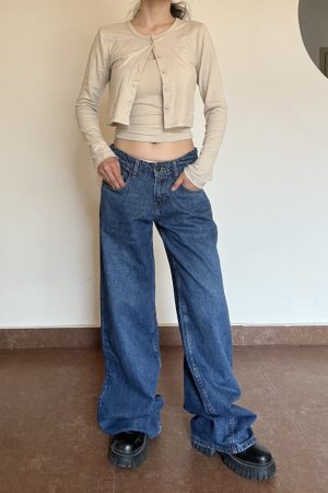 Vintage High-Quality Retro High-Rise Straight Loose-Fit Slimming Washed Denim Jeans for Women - Classic 90s Style