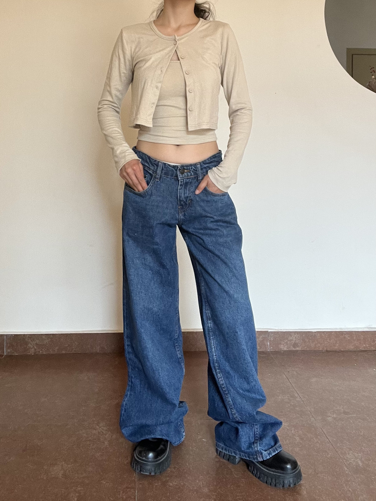 Vintage High-Quality Retro High-Rise Straight Loose-Fit Slimming Washed Denim Jeans for Women - Classic 90s Style Vintage High-Quality Retro High-Rise Straight Loose-Fit Slimming Washed Denim Jeans for Women - Classic 90s Style