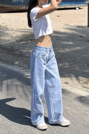 Vintage High-Quality Retro High-Rise Straight Loose-Fit Slimming Washed Denim Jeans for Women - Classic 90s Style