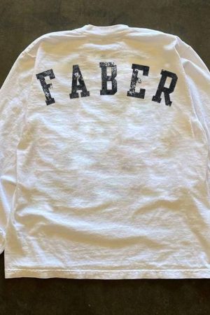 Vintage Hong Kong Style Heavyweight 280g Long Sleeve T-Shirt for Couples - Minimalist Loose Fit Fashion Top