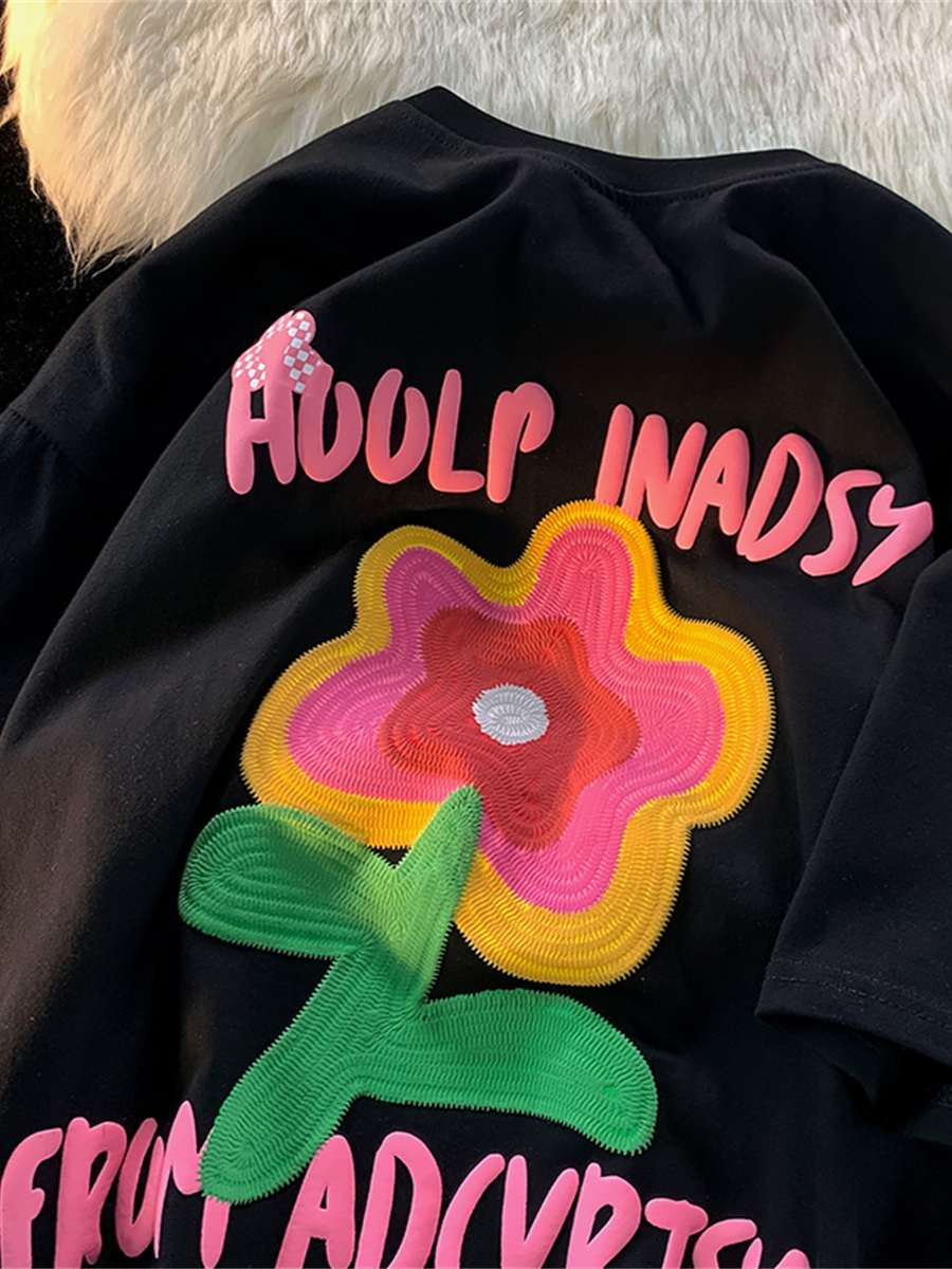 Vintage-Inspired Oversized Cotton T-Shirt for Men and Women, Plus Size, Trendy Loose Fit Couple's Top, Casual Style Vintage-Inspired Oversized Cotton T-Shirt for Men and Women, Plus Size, Trendy Loose Fit Couple's Top, Casual Style