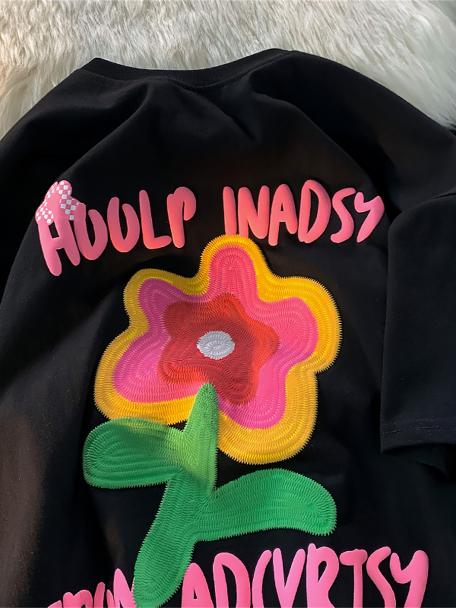 Vintage-Inspired Oversized Cotton T-Shirt for Men and Women, Plus Size, Trendy Loose Fit Couple's Top, Casual Style Vintage-Inspired Oversized Cotton T-Shirt for Men and Women, Plus Size, Trendy Loose Fit Couple's Top, Casual Style