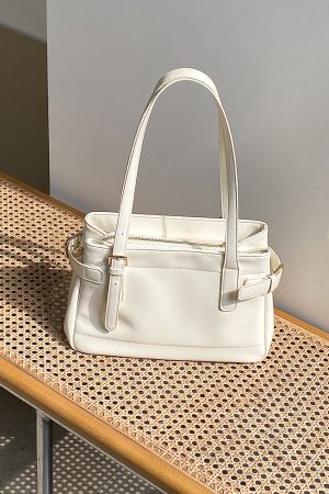 Vintage Korean Style Women's Tote Bag - High-End Large Capacity Handheld Commuter Shoulder Bag for 2025