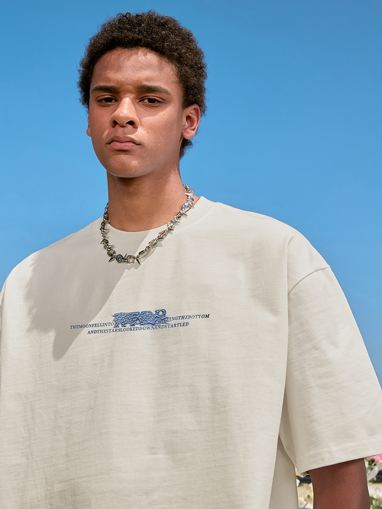 Vintage Letter Print Unisex Short Sleeve T-Shirt - Loose Fit, 90s American Style, Trendy Summer Fashion for Couples Vintage Letter Print Unisex Short Sleeve T-Shirt - Loose Fit, 90s American Style, Trendy Summer Fashion for Couples