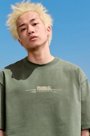 Vintage Letter Print Unisex Short Sleeve T-Shirt - Loose Fit, 90s American Style, Trendy Summer Fashion for Couples