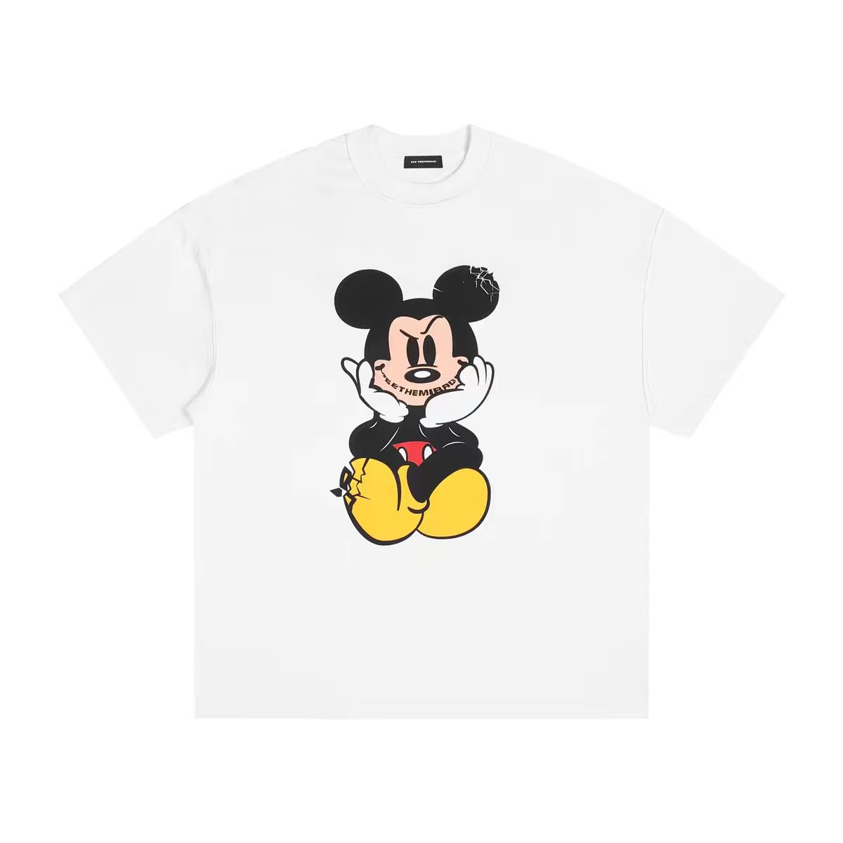 Vintage Mickey Graphic T-Shirt for Women - Retro Washed Short Sleeve Tee in Trendy Street Style Vintage Mickey Graphic T-Shirt for Women - Retro Washed Short Sleeve Tee in Trendy Street Style