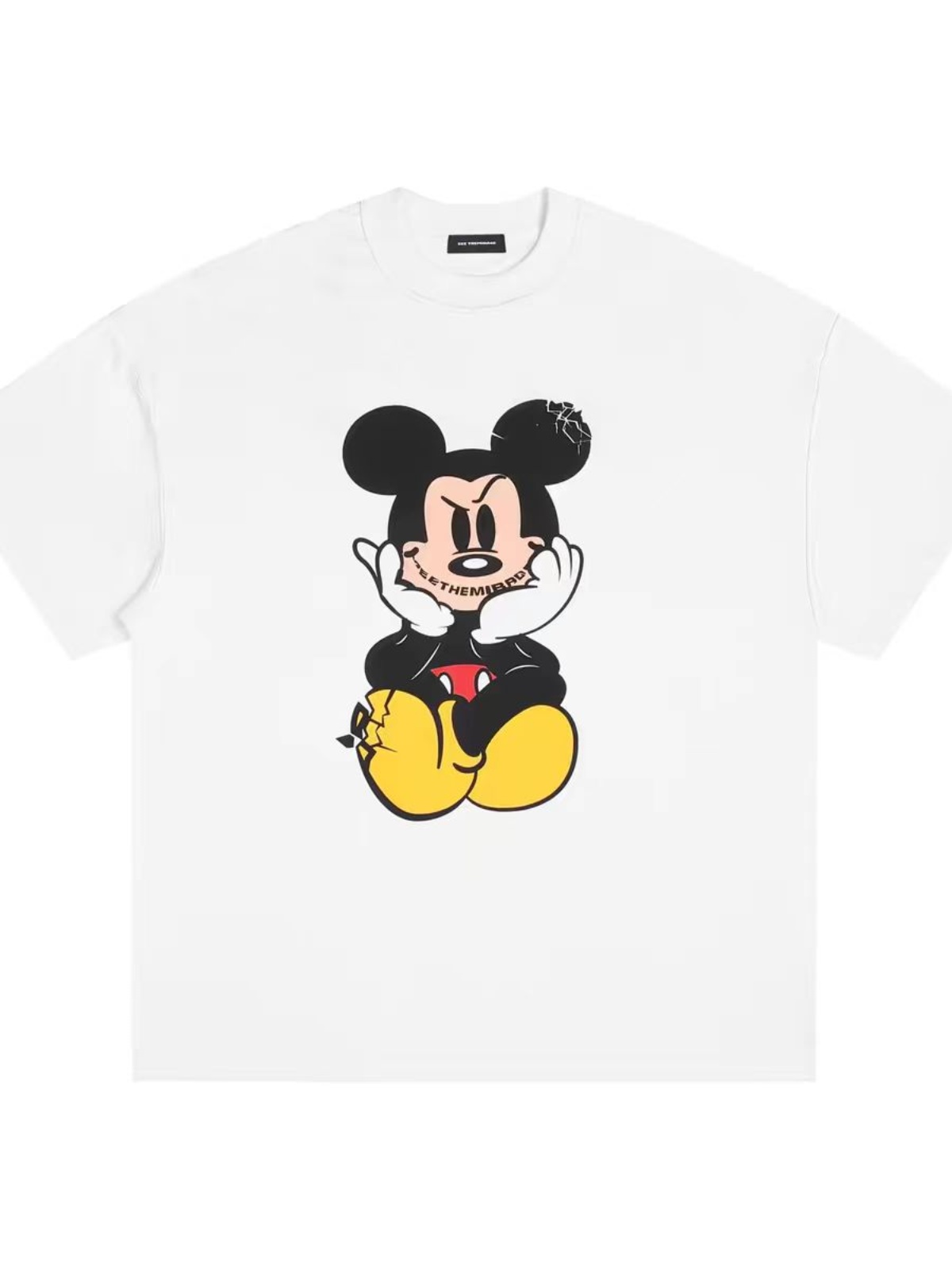 Vintage Mickey Graphic T-Shirt for Women - Retro Washed Short Sleeve Tee in Trendy Street Style Vintage Mickey Graphic T-Shirt for Women - Retro Washed Short Sleeve Tee in Trendy Street Style