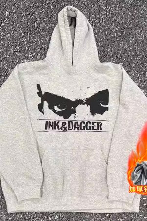 Vintage Philadelphia Punk Band Heavyweight Hoodie for Couples - 400g Loose Fit Charity Design