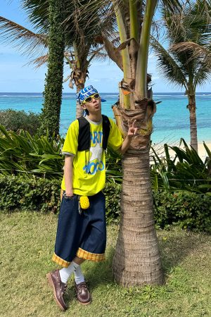 Vintage Plaid Patchwork Denim Shorts for Men and Women, Loose Casual Capris, Summer Streetwear, Retro Style