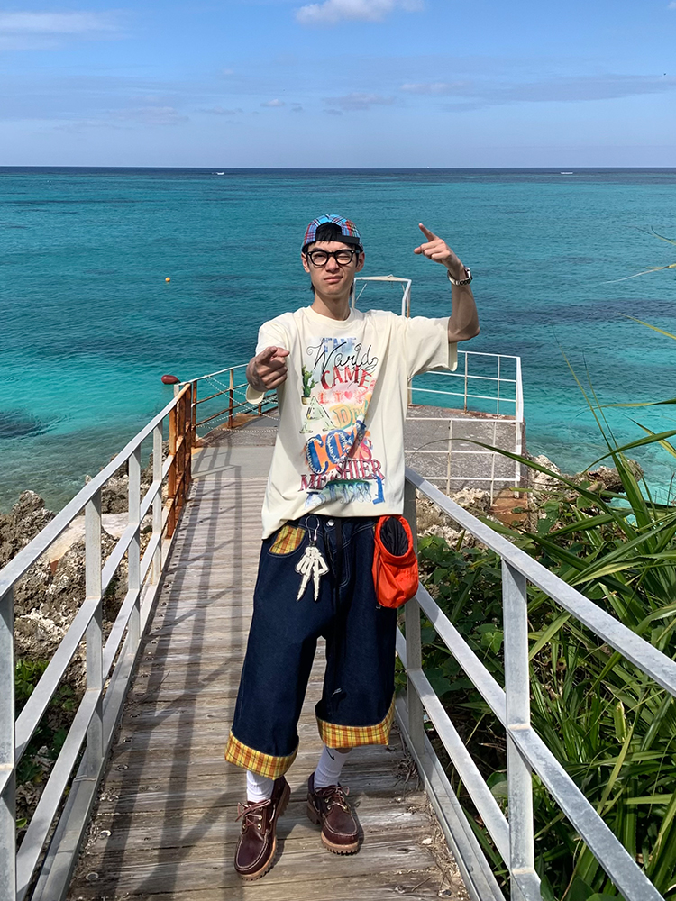 Vintage Plaid Patchwork Denim Shorts for Men and Women, Loose Casual Capris, Summer Streetwear, Retro Style Vintage Plaid Patchwork Denim Shorts for Men and Women, Loose Casual Capris, Summer Streetwear, Retro Style