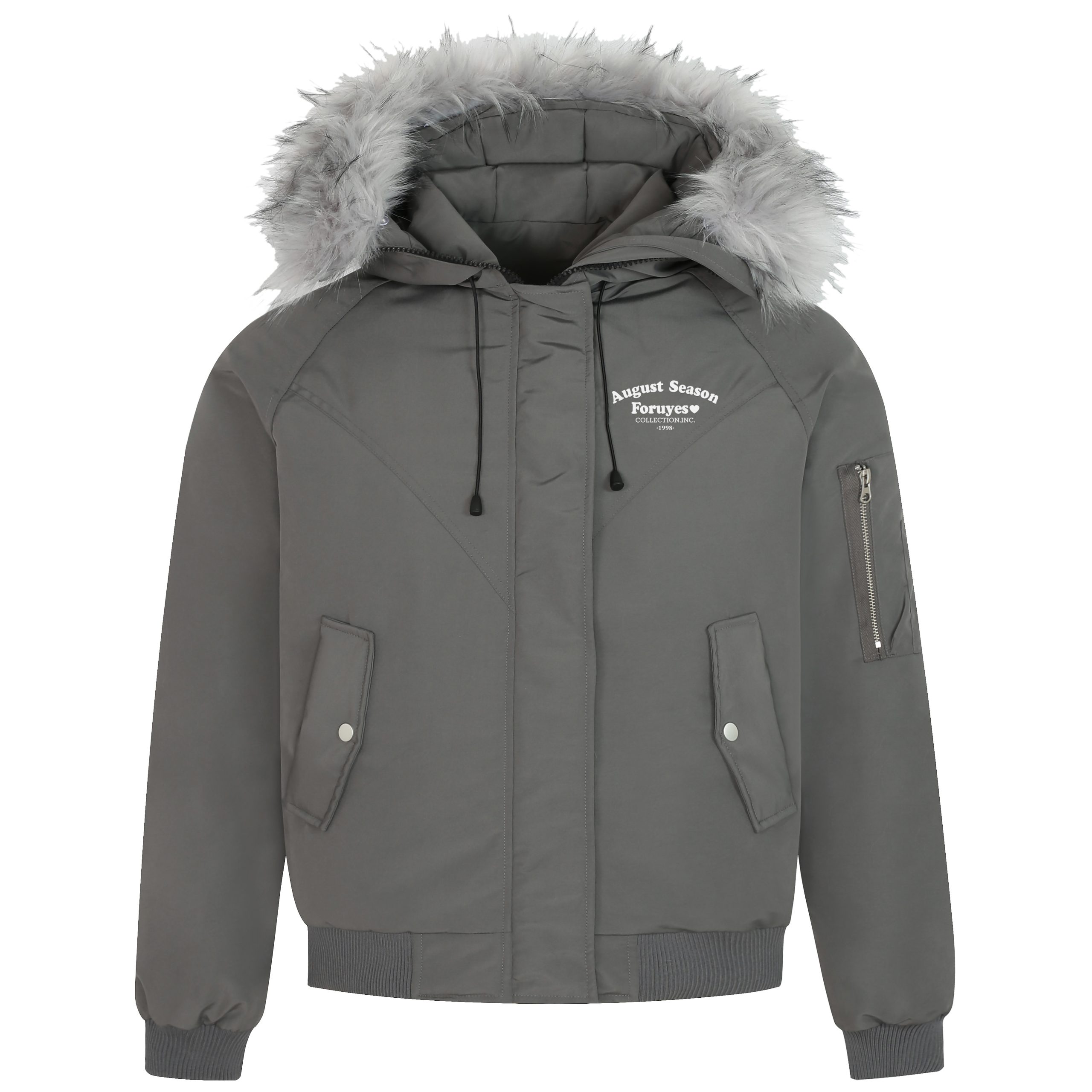 Vintage Slogan Embroidered Hooded Parka with Thick Fur Collar for Men and Women - Warm Cotton Jacket for Couples, Y2K Style Vintage Slogan Embroidered Hooded Parka with Thick Fur Collar for Men and Women - Warm Cotton Jacket for Couples, Y2K Style