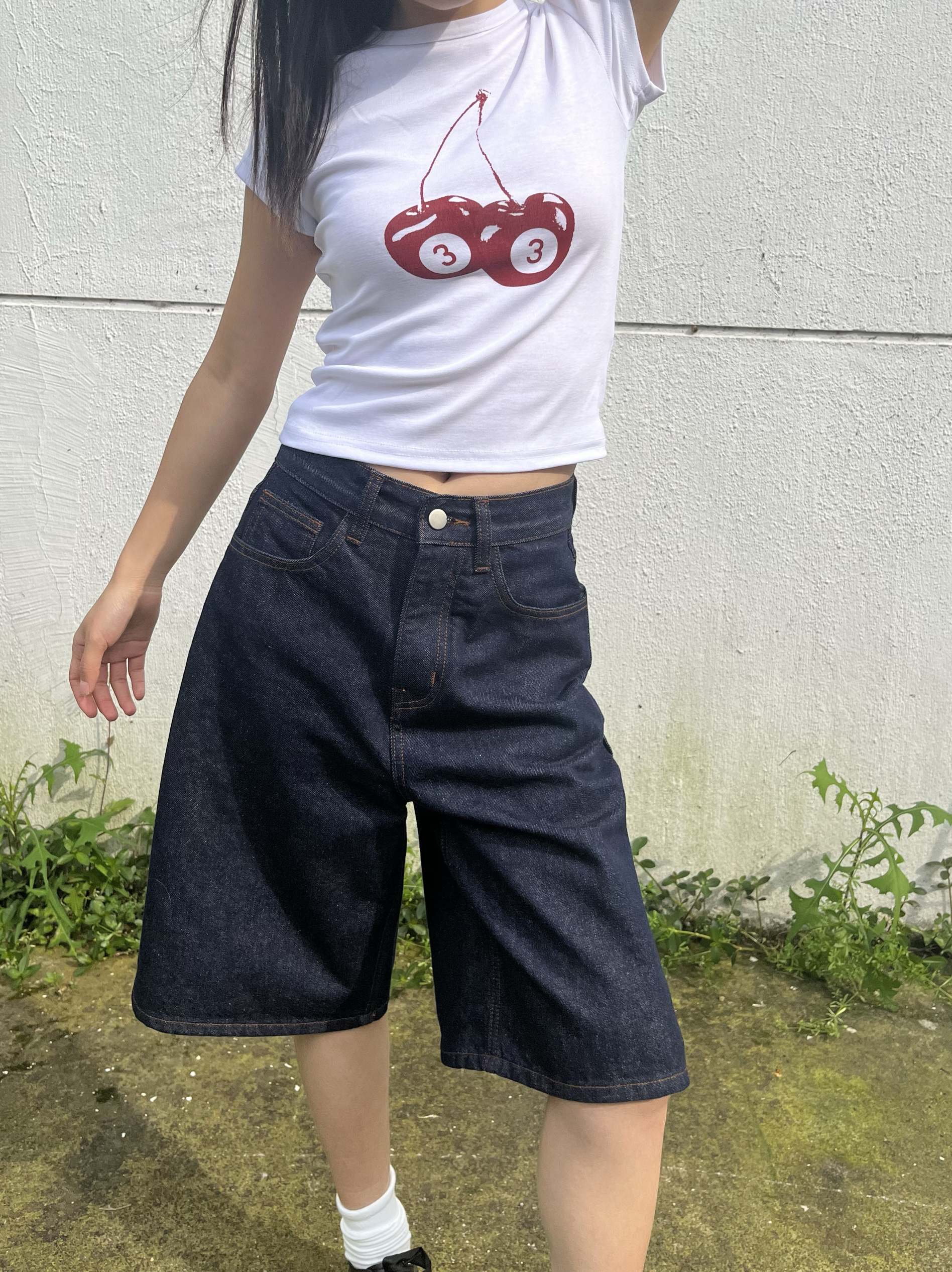 Vintage Street Style Five-Point Denim Shorts for Women, Slim Fit Boyfriend Capris, Casual American Fashion, Summer Essential Vintage Street Style Five-Point Denim Shorts for Women, Slim Fit Boyfriend Capris, Casual American Fashion, Summer Essential