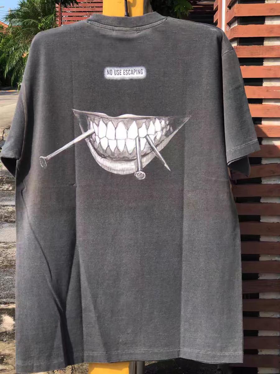 Vintage Washed Distressed Short Sleeve T-Shirt for Women - American Style Trendy Loose-Fitting Top, Casual 90s Inspired Fashion Vintage Washed Distressed Short Sleeve T-Shirt for Women - American Style Trendy Loose-Fitting Top, Casual 90s Inspired Fashion