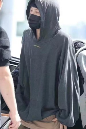 Washed Vintage Hoodie - Loose Oversized Sweatshirt Inspired by 90s G-Dragon Style