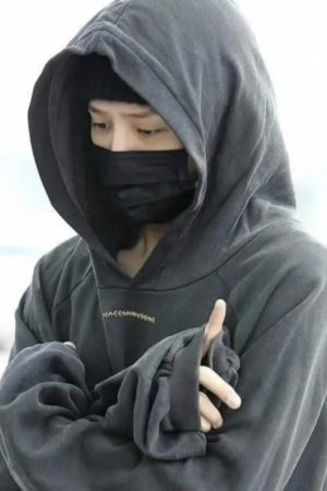 Washed Vintage Hoodie - Loose Oversized Sweatshirt Inspired by 90s G-Dragon Style