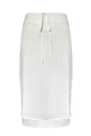 White Lace Dress Set - Sexy Vintage French Camisole & Skirt - 90s Inspired Fashion - Perfect for Summer & Special Occasions