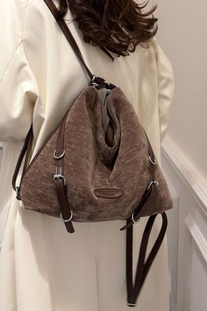 Winter Casual Suede Crossbody Bag - Large Capacity Commuter Backpack for Women - Multi-Use 2025 Trend