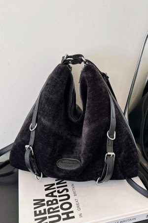 Winter Casual Suede Crossbody Bag - Large Capacity Commuter Backpack for Women - Multi-Use 2025 Trend