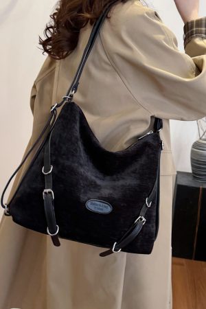 Winter Casual Suede Crossbody Bag - Large Capacity Commuter Backpack for Women - Multi-Use 2025 Trend