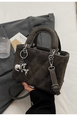 Winter Commuting Diamond Quilted Crossbody Bag - High-End Women's Handbag, Versatile Small Style for 2025