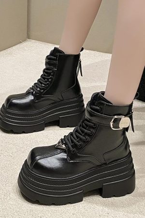 Women's 10cm Martin Boots - Plush Slim Short Thick-Soled Height-Increasing Autumn Winter 2024 Style for Petite Fashion