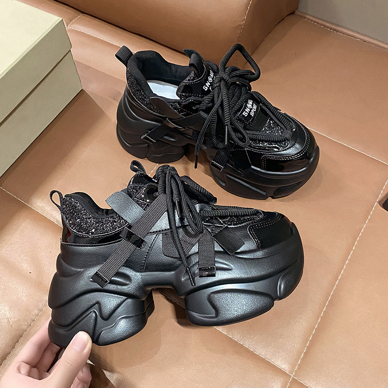 Women's 8CM Thick-Soled Casual Dad Shoes - Plush Sports Sneakers for Autumn Winter 2023, Trendy European Style Women's 8CM Thick-Soled Casual Dad Shoes - Plush Sports Sneakers for Autumn Winter 2023, Trendy European Style