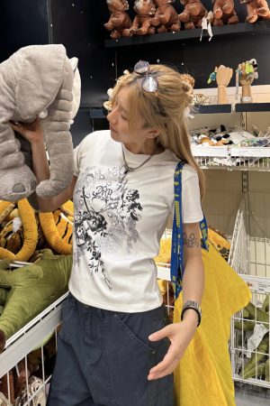 Women's American Retro Summer Round Neck Short Sleeve T-Shirt - Trendy Versatile Style for Daily Wear