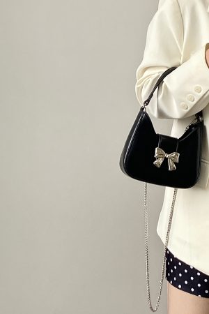 Women's Bow Chain Bag - Exquisite Niche Design for Spring and Summer, Small Crossbody Shoulder Bag