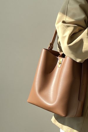 Women's Casual Bucket Bag - High-Quality Commuter Shoulder & Crossbody Bag for Everyday Use