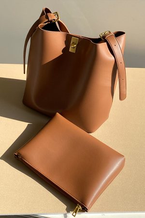 Women's Casual Bucket Bag - High-Quality Commuter Shoulder & Crossbody Bag for Everyday Use