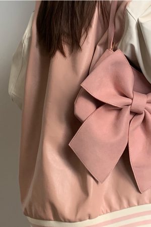 Women's Cute Big Bow Underarm Bag - Niche Design Shoulder Tote for Spring & Summer, Trendy Chic Style