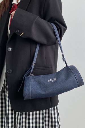 Women's Denim Crossbody Bag - Stylish Underarm Handbag, Niche Design for Sports & Casual Wear, Trendy 2025 Style