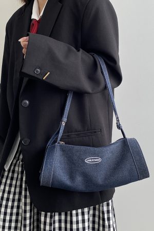 Women's Denim Crossbody Bag - Stylish Underarm Handbag, Niche Design for Sports & Casual Wear, Trendy 2025 Style