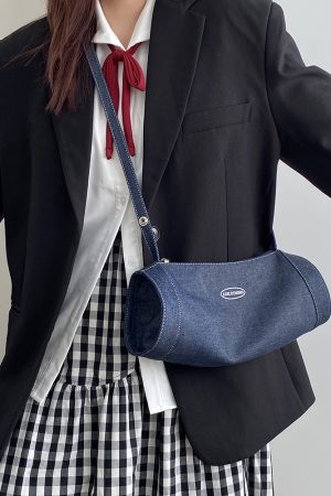 Women's Denim Crossbody Bag - Stylish Underarm Handbag, Niche Design for Sports & Casual Wear, Trendy 2025 Style