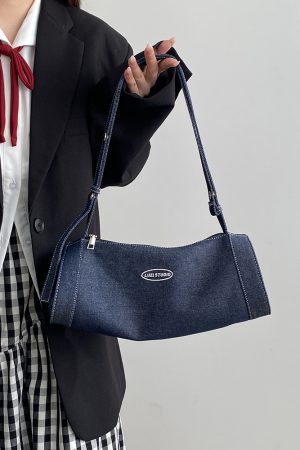 Women's Denim Crossbody Bag - Stylish Underarm Handbag, Niche Design for Sports & Casual Wear, Trendy 2025 Style