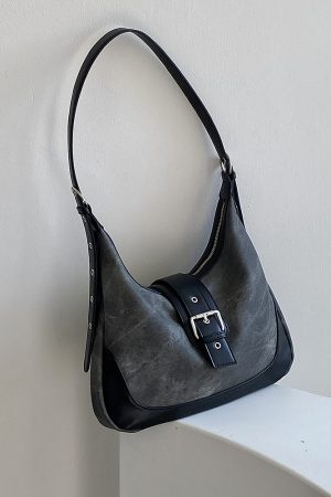 Women's Denim Retro Saddle Bag - Versatile Commuter Crossbody Shoulder Bag for 90s Y2K Style