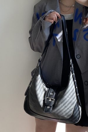 Women's Denim Retro Saddle Bag - Versatile Commuter Crossbody Shoulder Bag for 90s Y2K Style