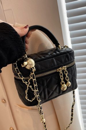 Women's Diamond-Pattern Chain Crossbody Bag, Stylish Small Square Bag for Spring/Summer 2025 Fashion Trends