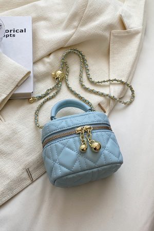 Women's Diamond-Pattern Chain Crossbody Bag, Stylish Small Square Bag for Spring/Summer 2025 Fashion Trends