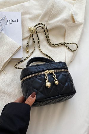 Women's Diamond-Pattern Chain Crossbody Bag, Stylish Small Square Bag for Spring/Summer 2025 Fashion Trends